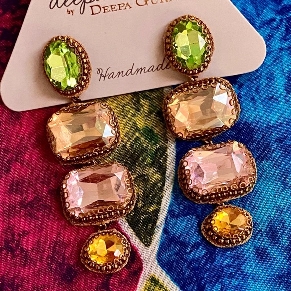 NWT Anthropologie Deepa Beaded Crystal Chandeliers - Picture 7 of 14